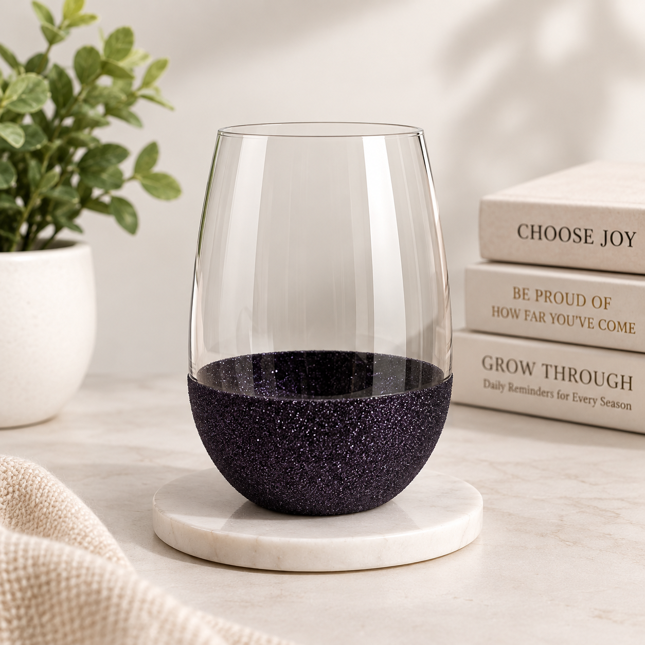 Personalized Stemless Wine Glass