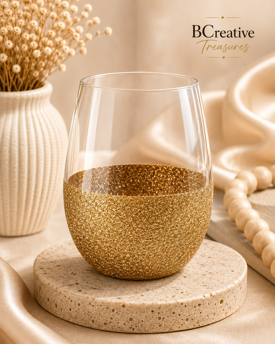 Personalized Stemless Wine Glass