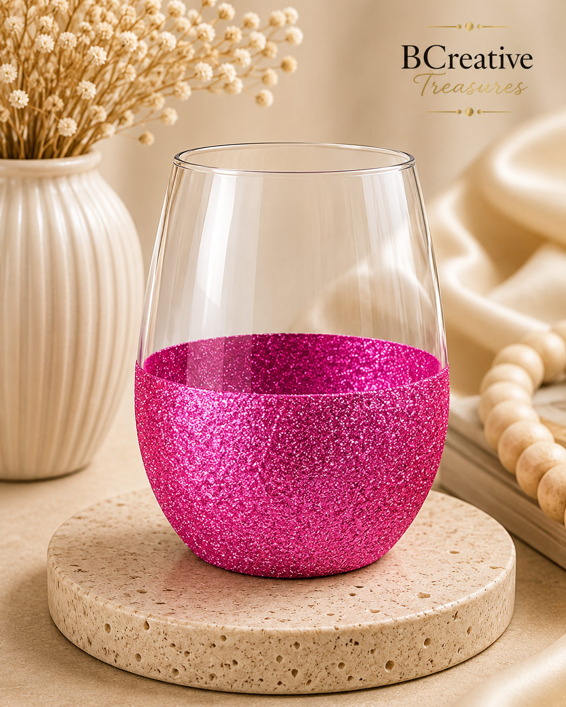 Personalized Stemless Wine Glass
