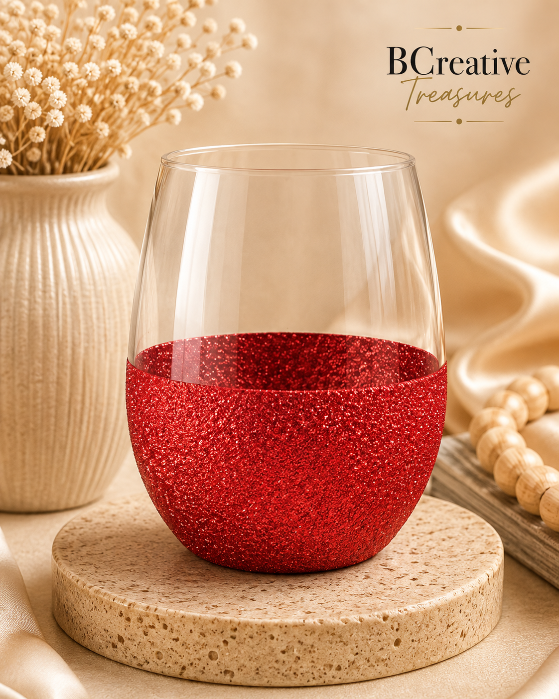 Personalized Stemless Wine Glass