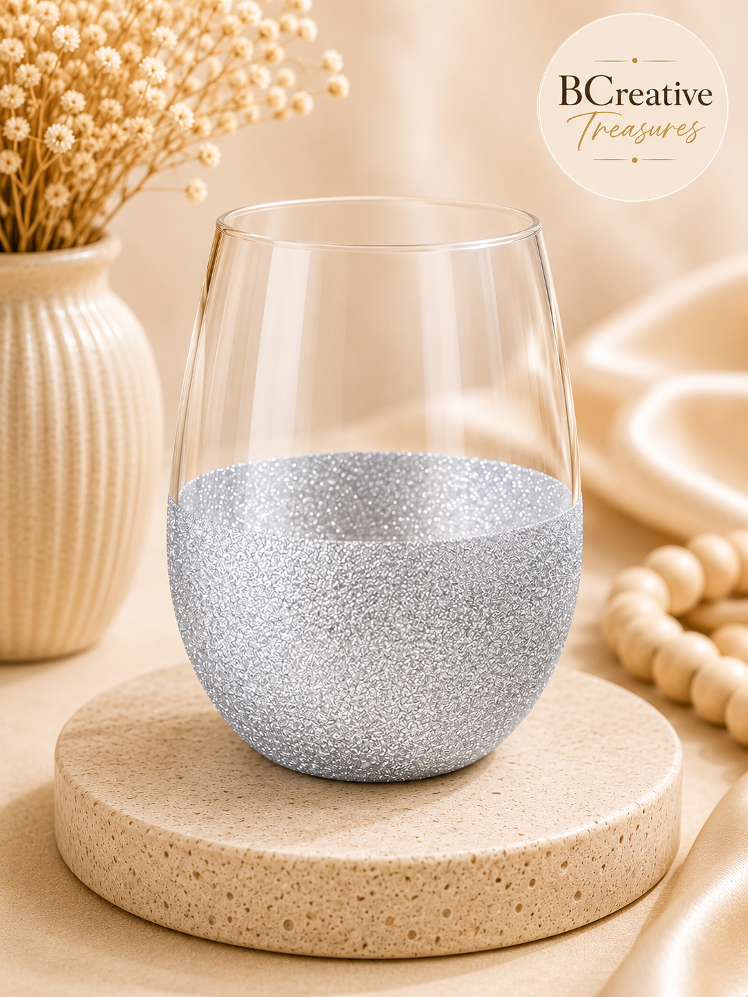 Personalized Stemless Wine Glass