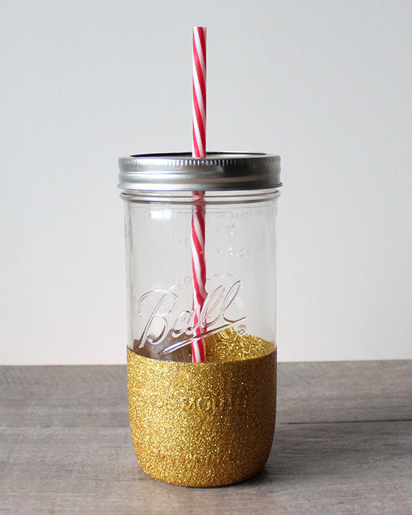 24oz Mason Jar with Straw