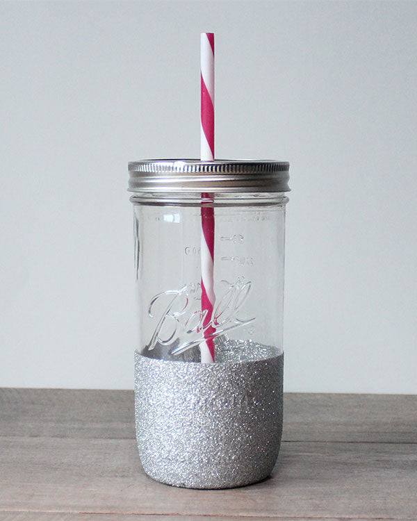 24oz Mason Jar with Straw